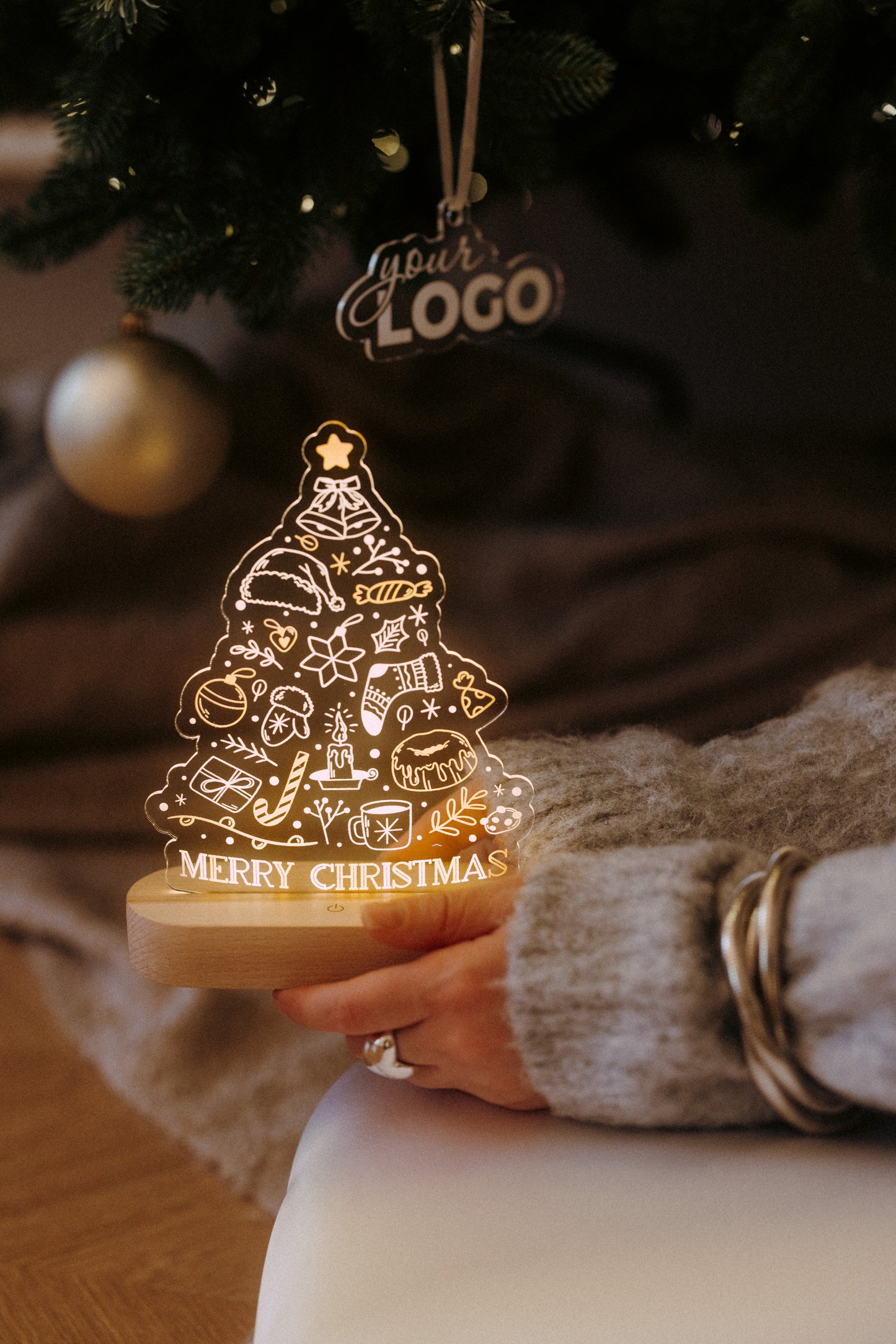 Night Lamp with Christmas Tree