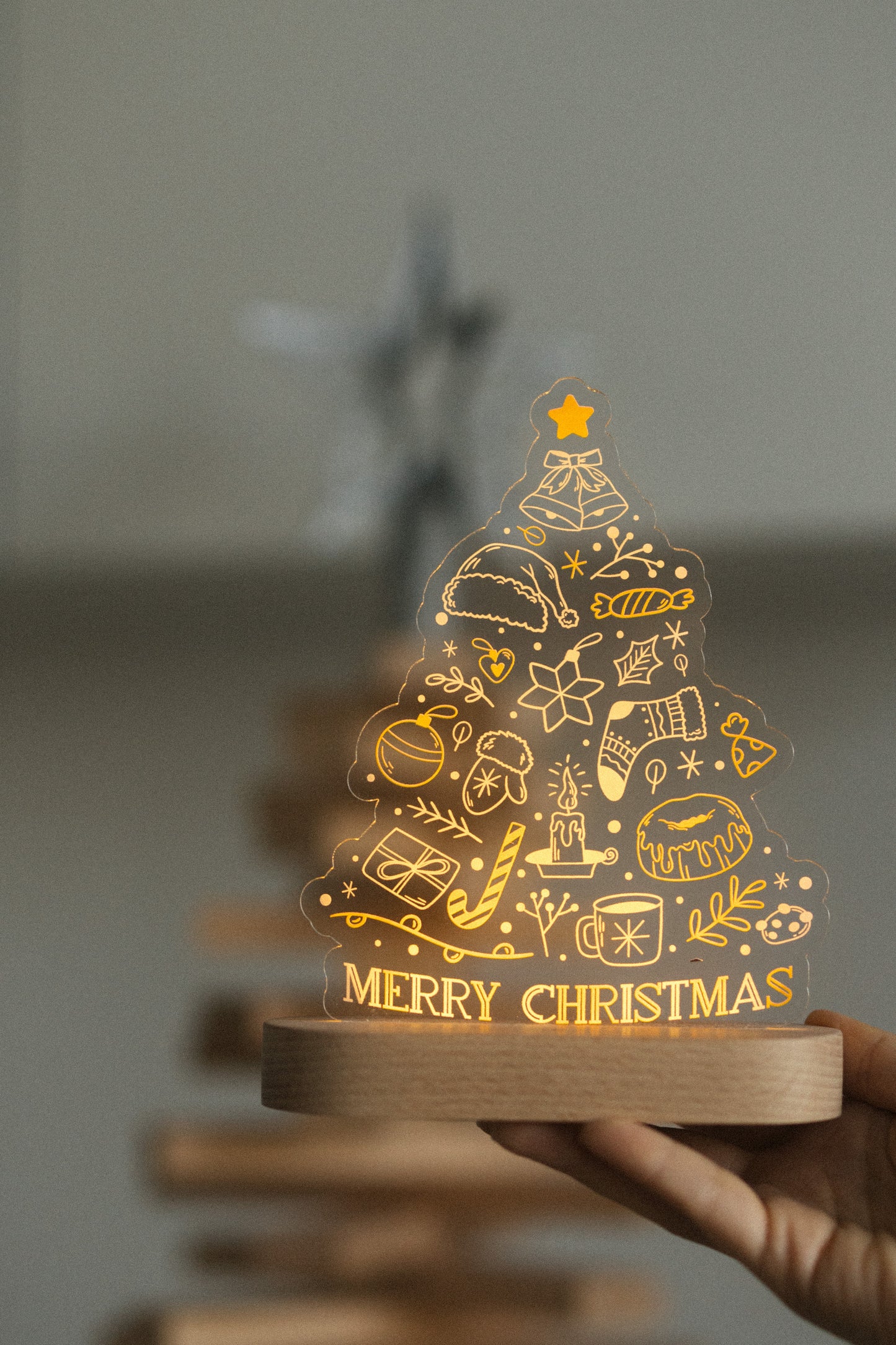 Night Lamp with Christmas Tree