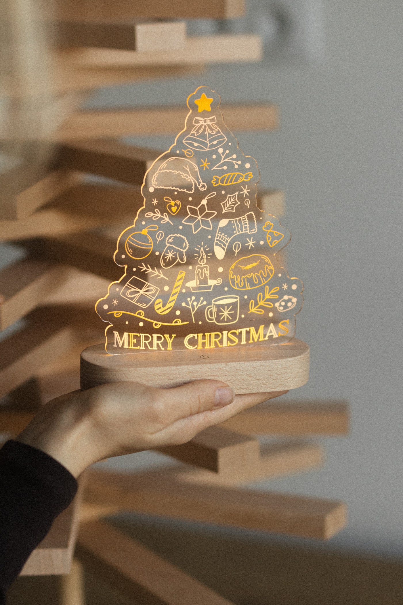 Night Lamp with Christmas Tree