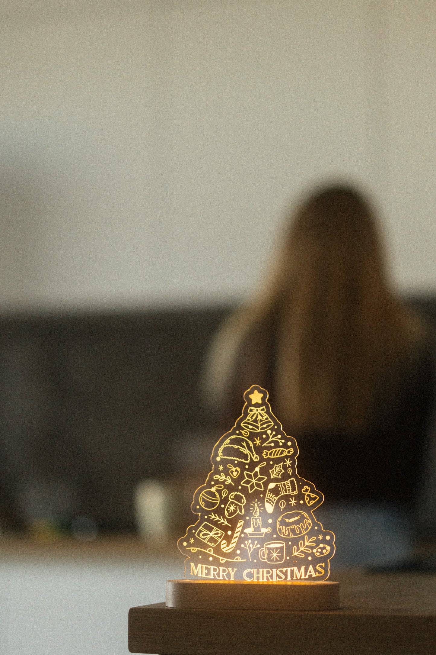 Night Lamp with Christmas Tree