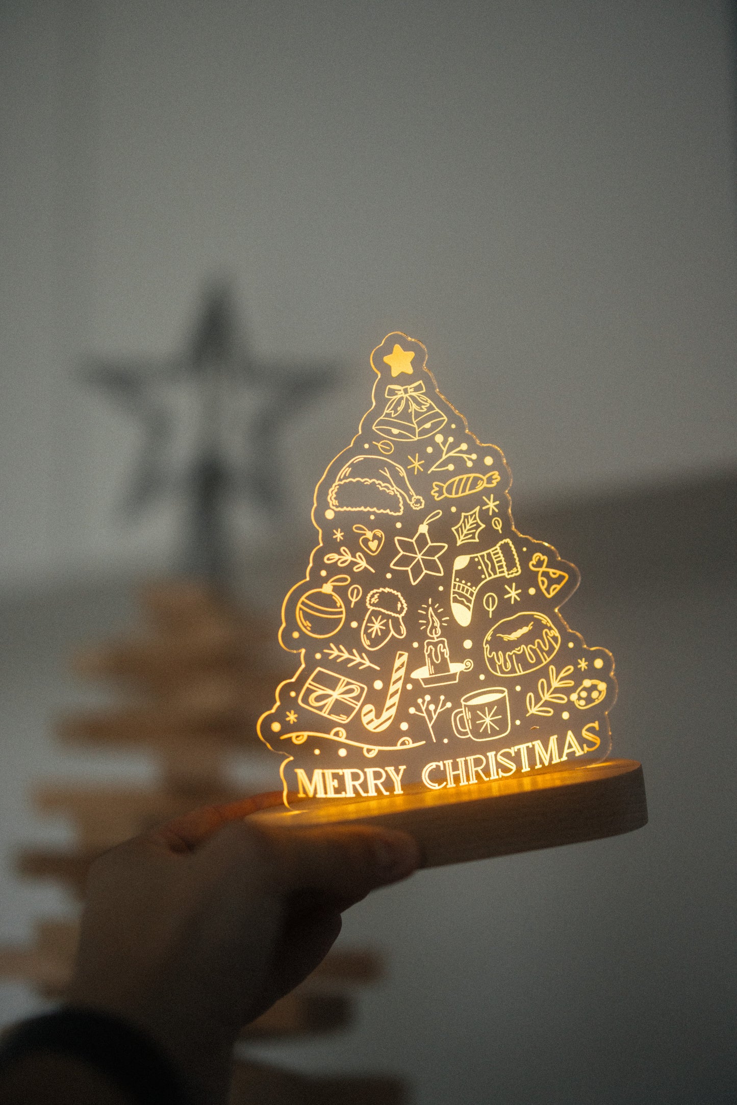 Night Lamp with Christmas Tree