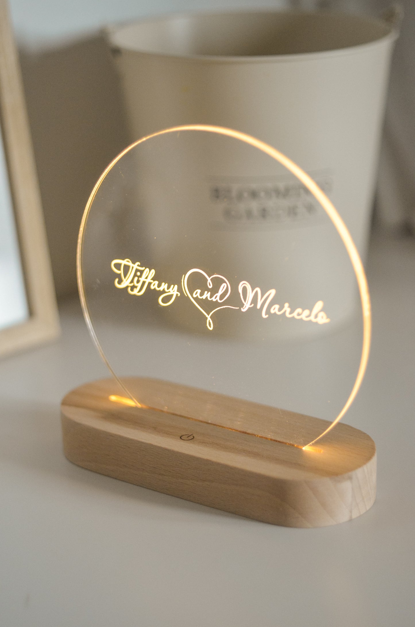 Night Light with Couple Name and Date