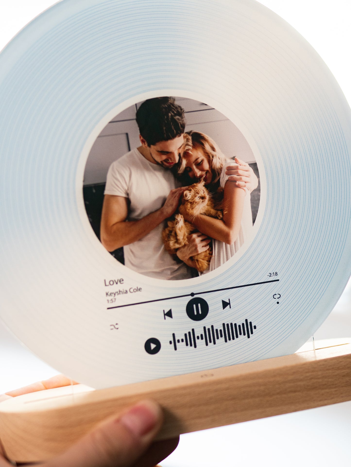 Music Night Light - Vinyl Record with Photo