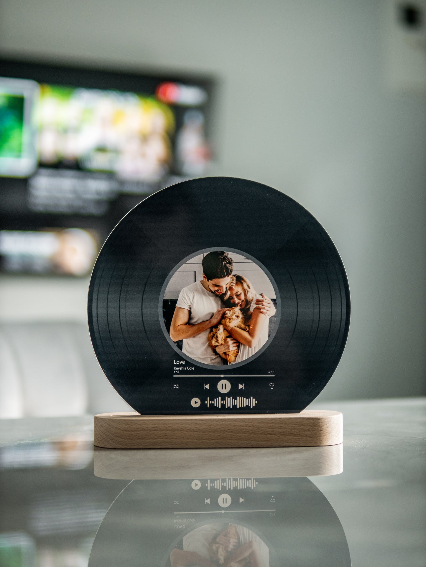 Music Night Light - Vinyl Record with Photo