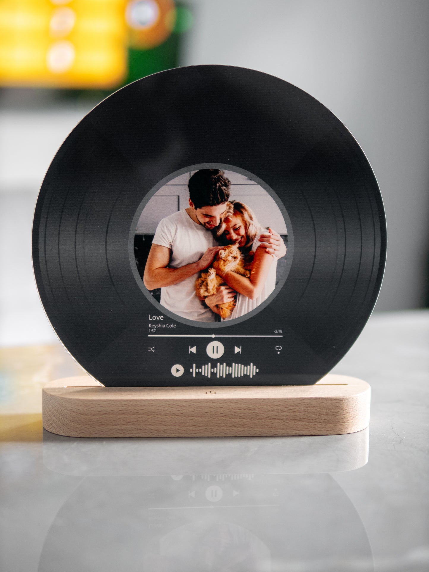 Music Night Light - Vinyl Record with Photo