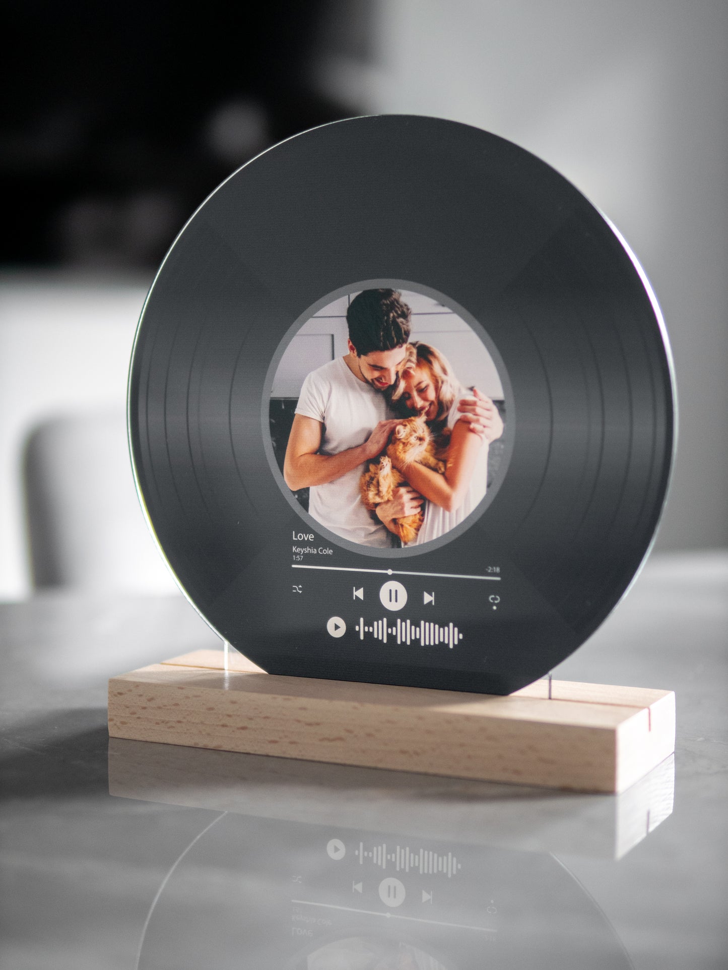 Music Night Light - Vinyl Record with Photo