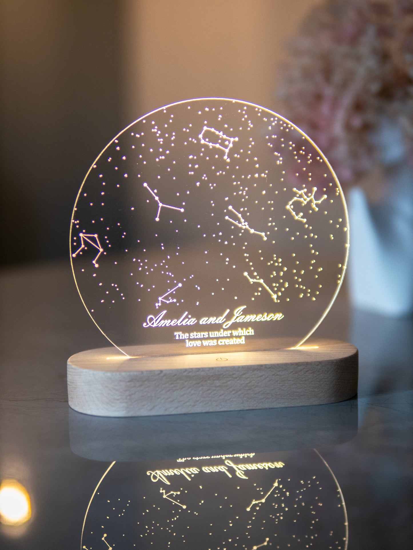 Night Lights with Star Map