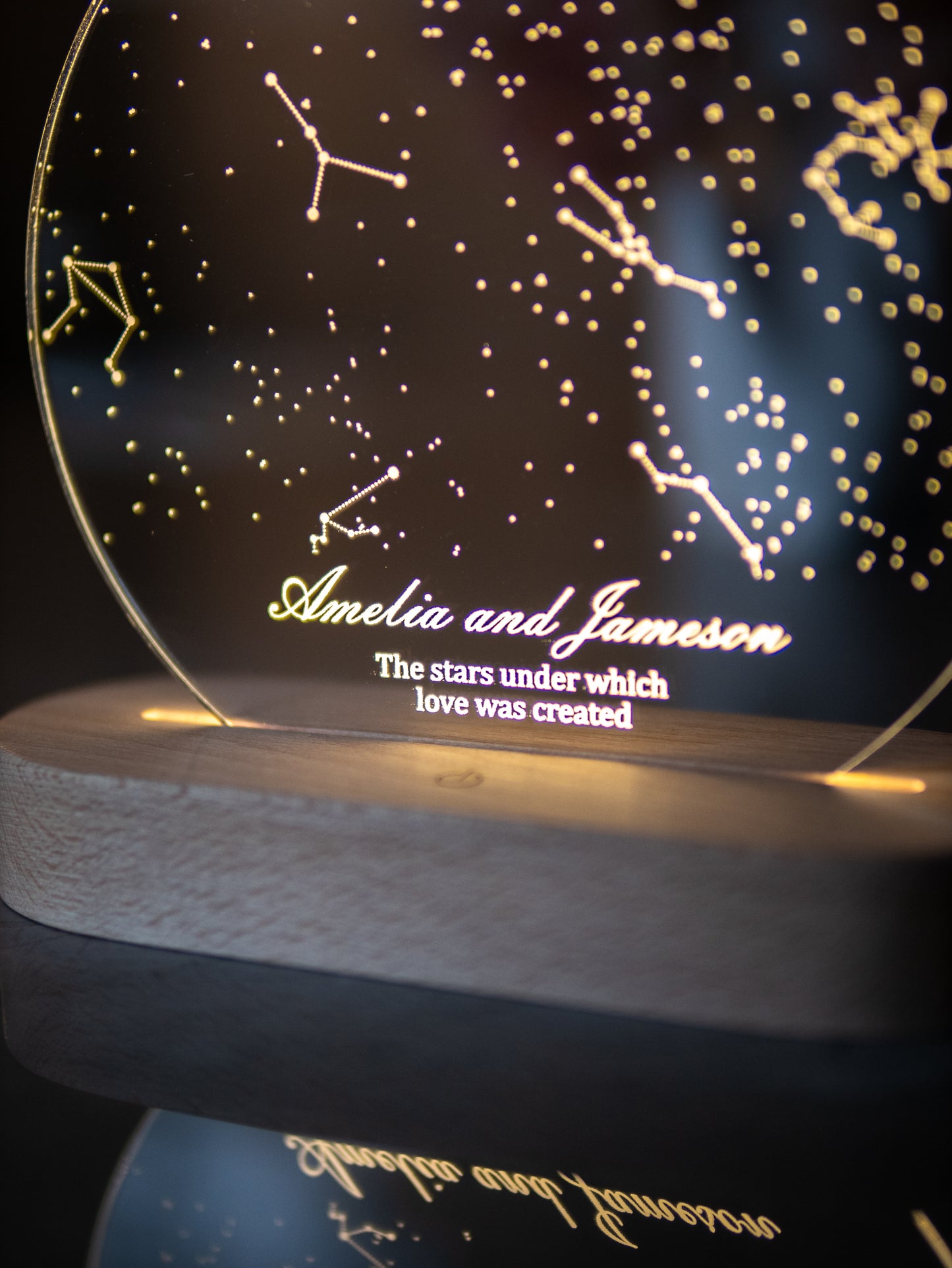 Night Lights with Star Map