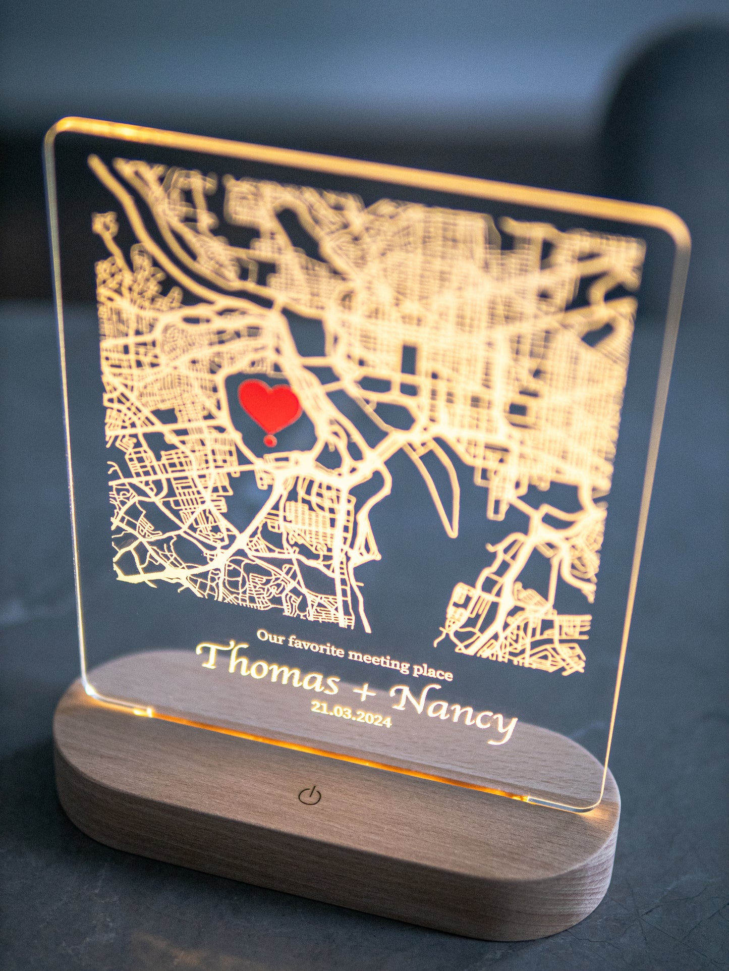 Custom Map Night Light