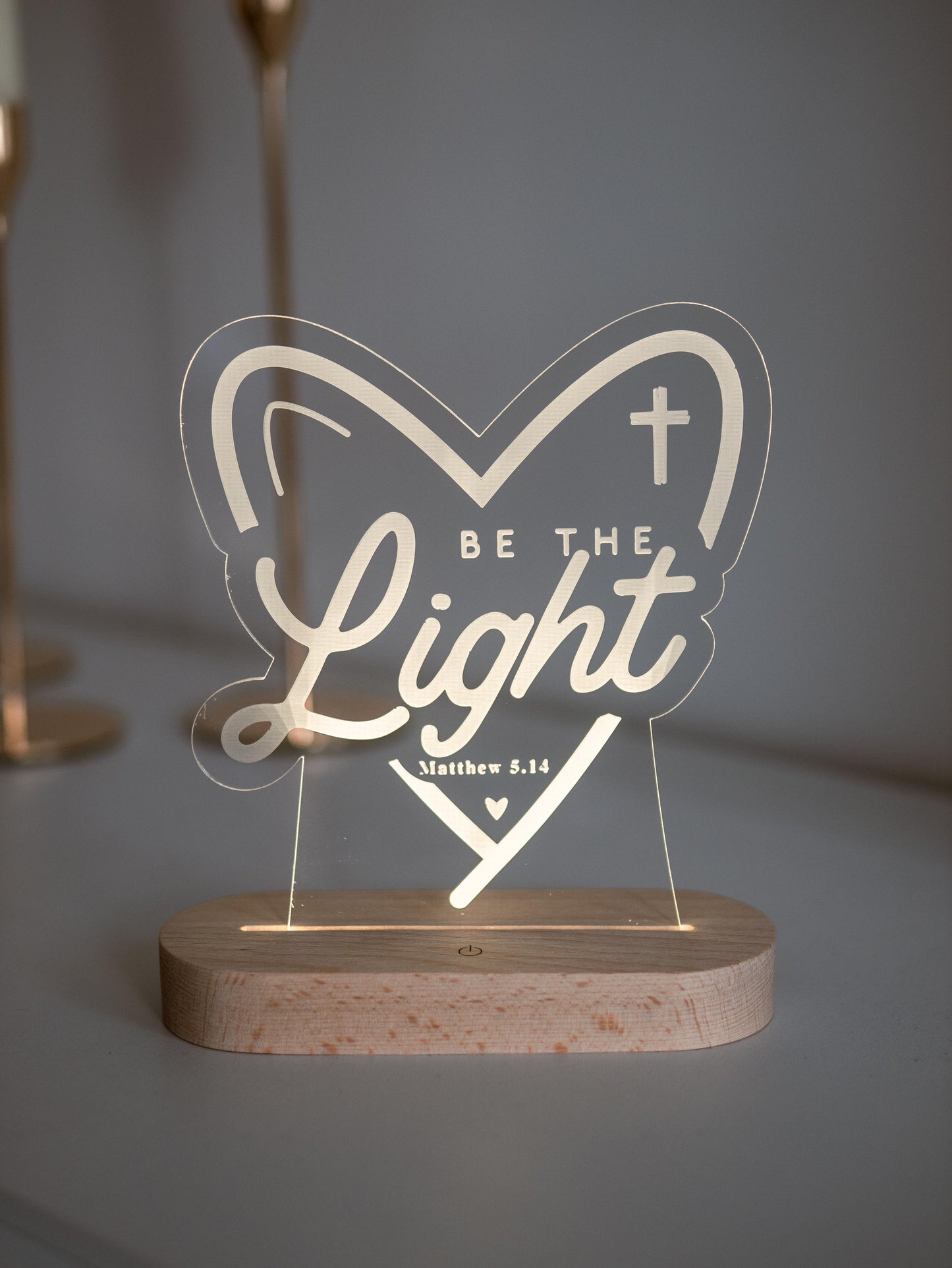 Be The Light Lamp Mathew 5:14 Night Light