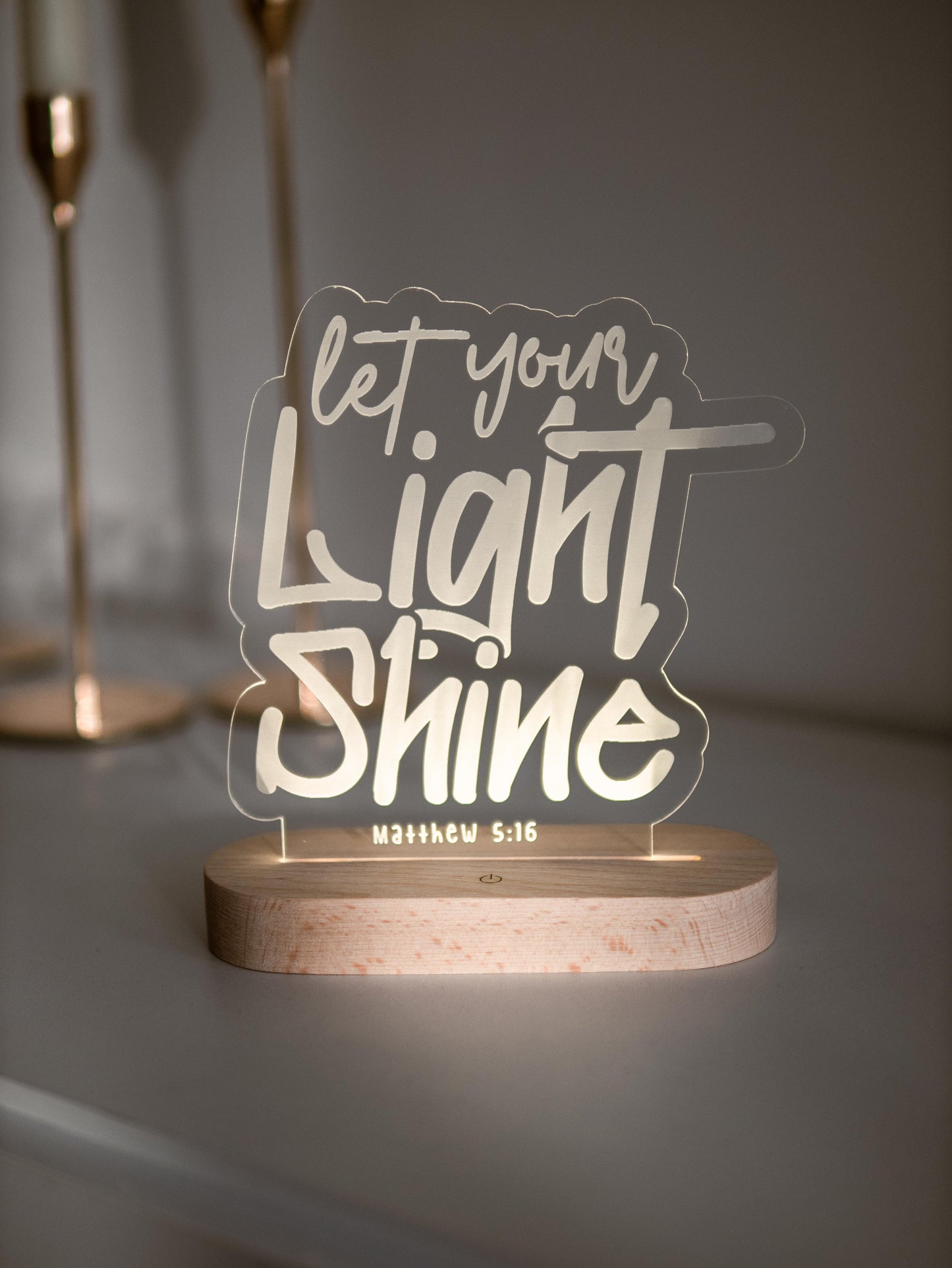 Let Your Light Shine Christian Night Light
