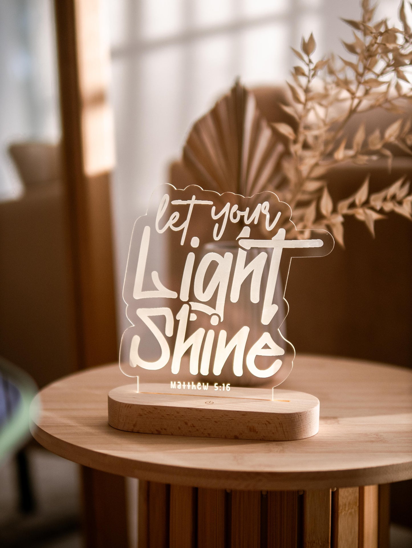 Let Your Light Shine Christian Night Light