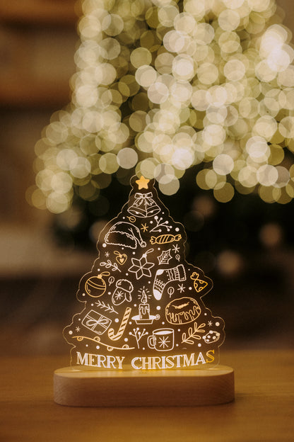 Night Lamp with Christmas Tree