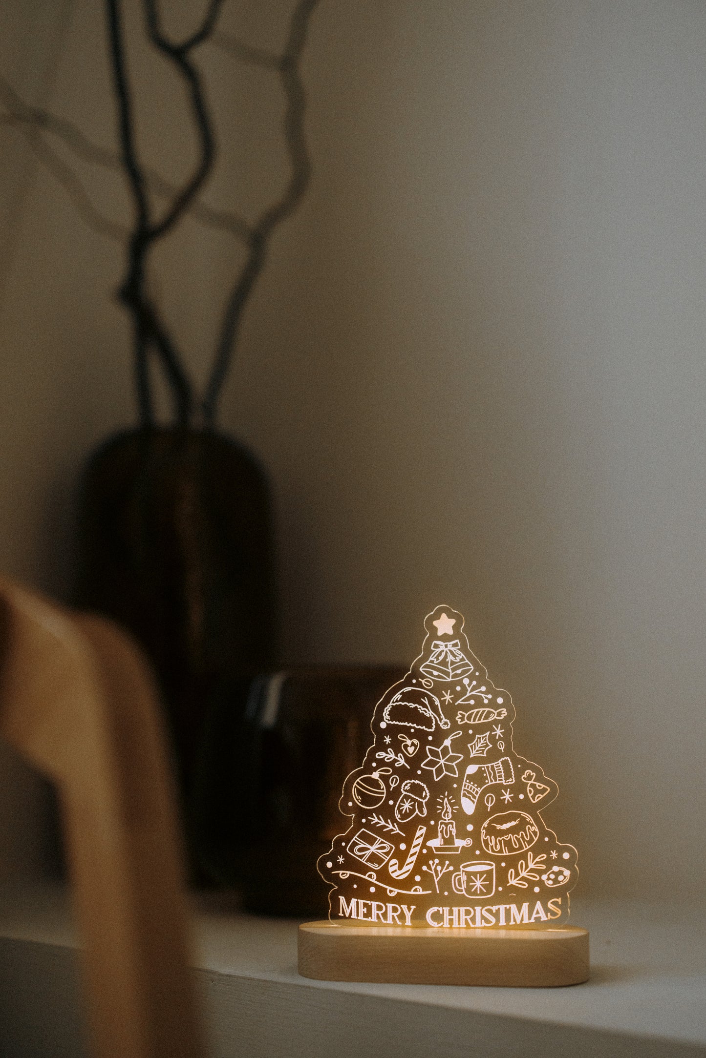 Night Lamp with Christmas Tree