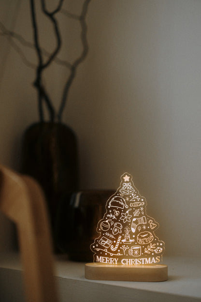 Night Lamp with Christmas Tree