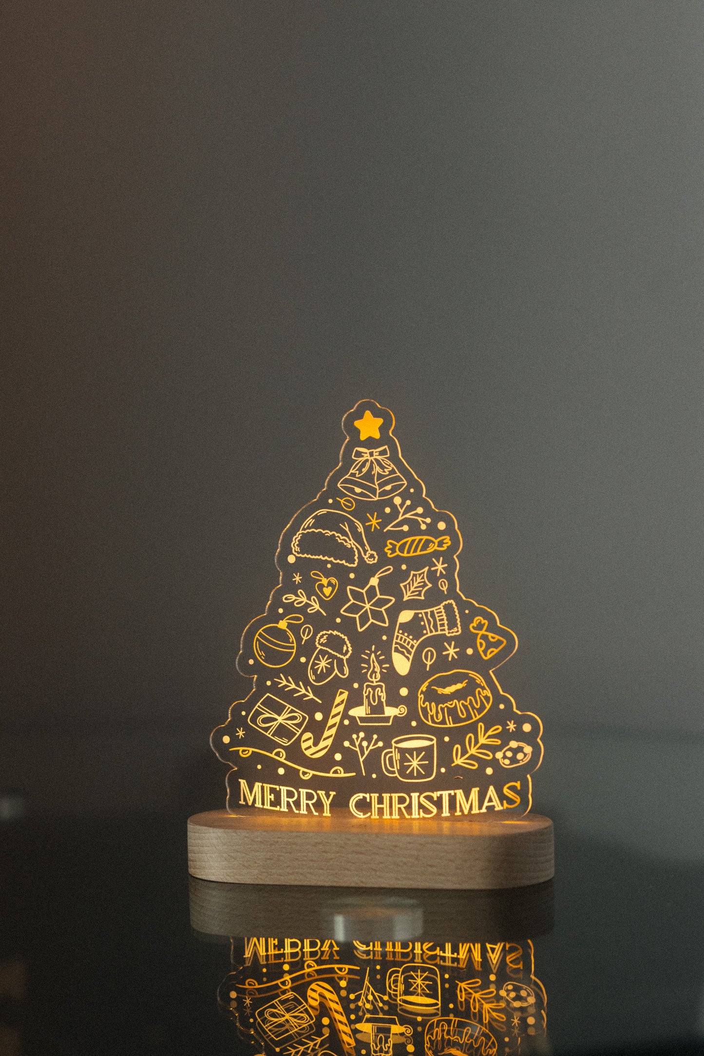 Night Lamp with Christmas Tree