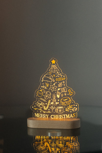 Night Lamp with Christmas Tree