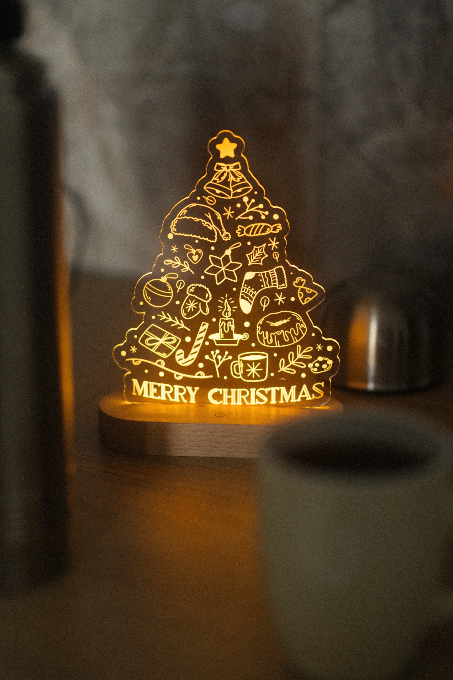Night Lamp with Christmas Tree