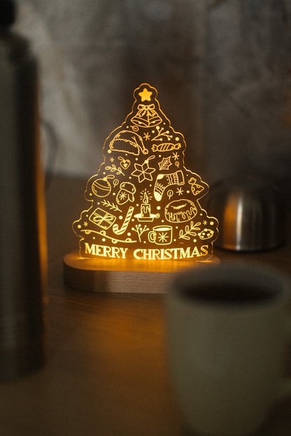 Night Lamp with Christmas Tree