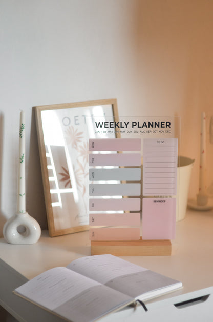 Acrylic Weekly Planner with RGB Stand