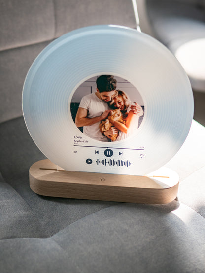 Music Night Light - Vinyl Record with Photo