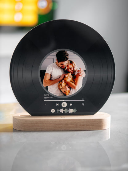 Music Night Light - Vinyl Record with Photo