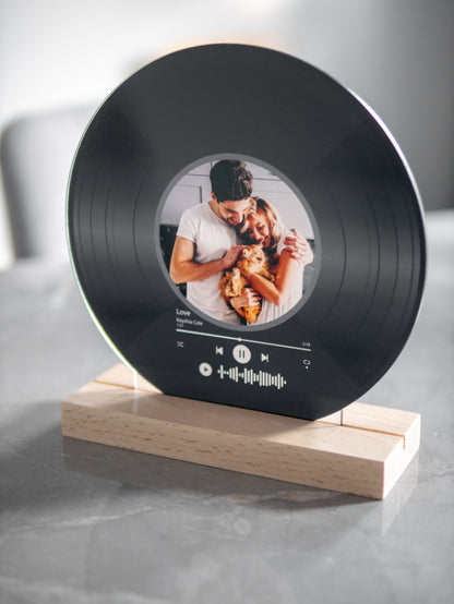 Music Night Light - Vinyl Record with Photo