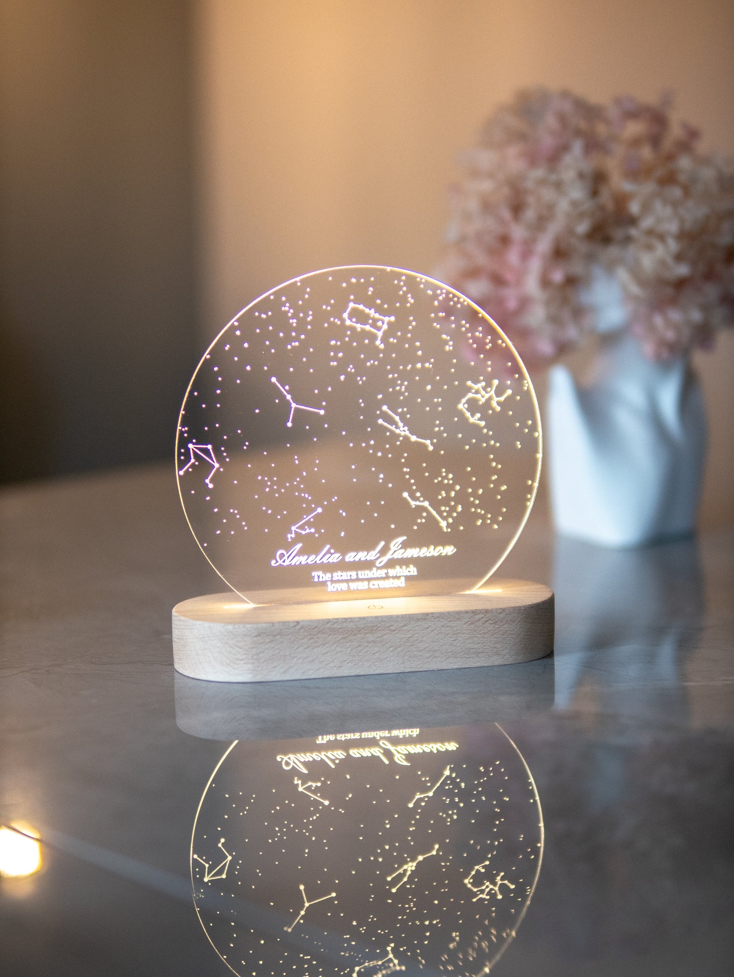 Night Lights with Star Map