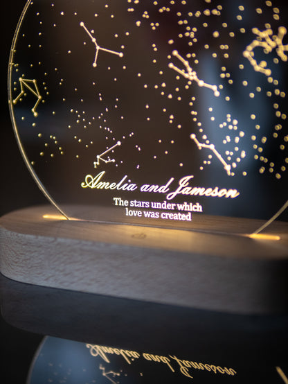 Night Lights with Star Map