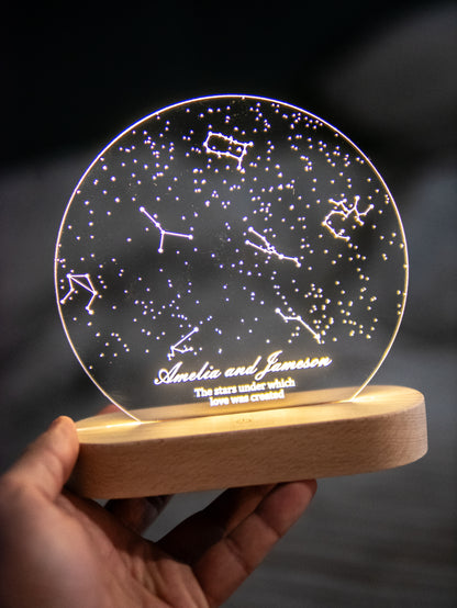 Night Lights with Star Map