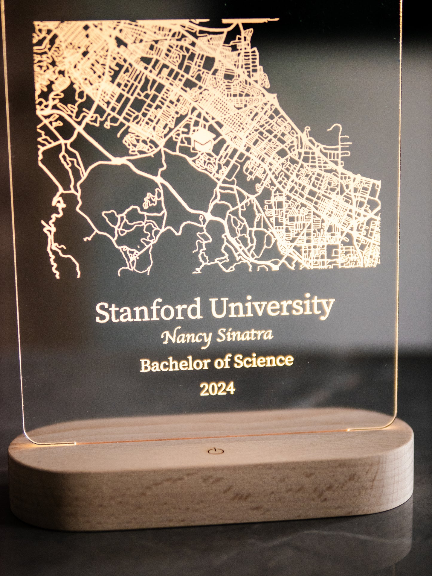 College Map Night Light