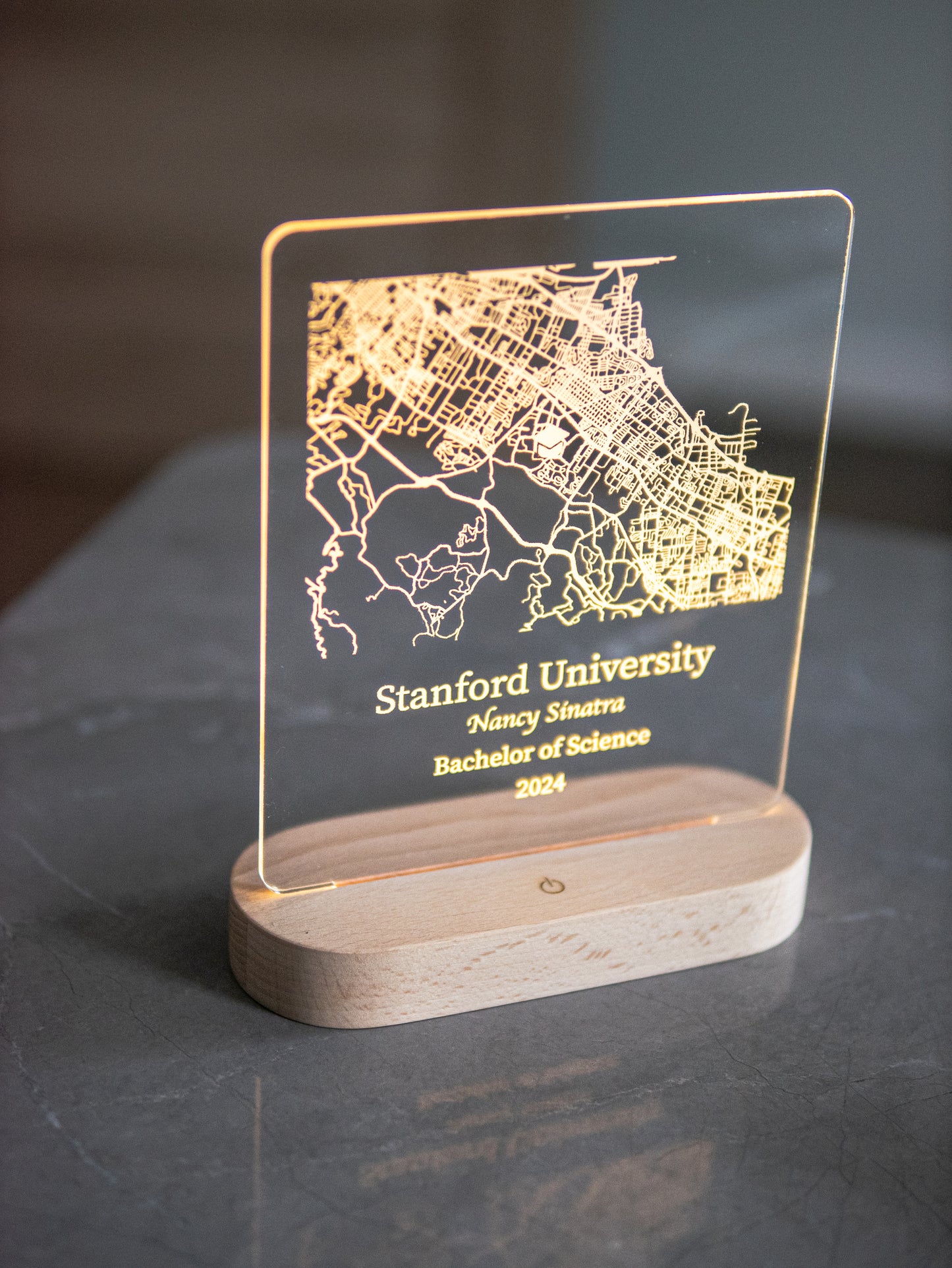 College Map Night Light