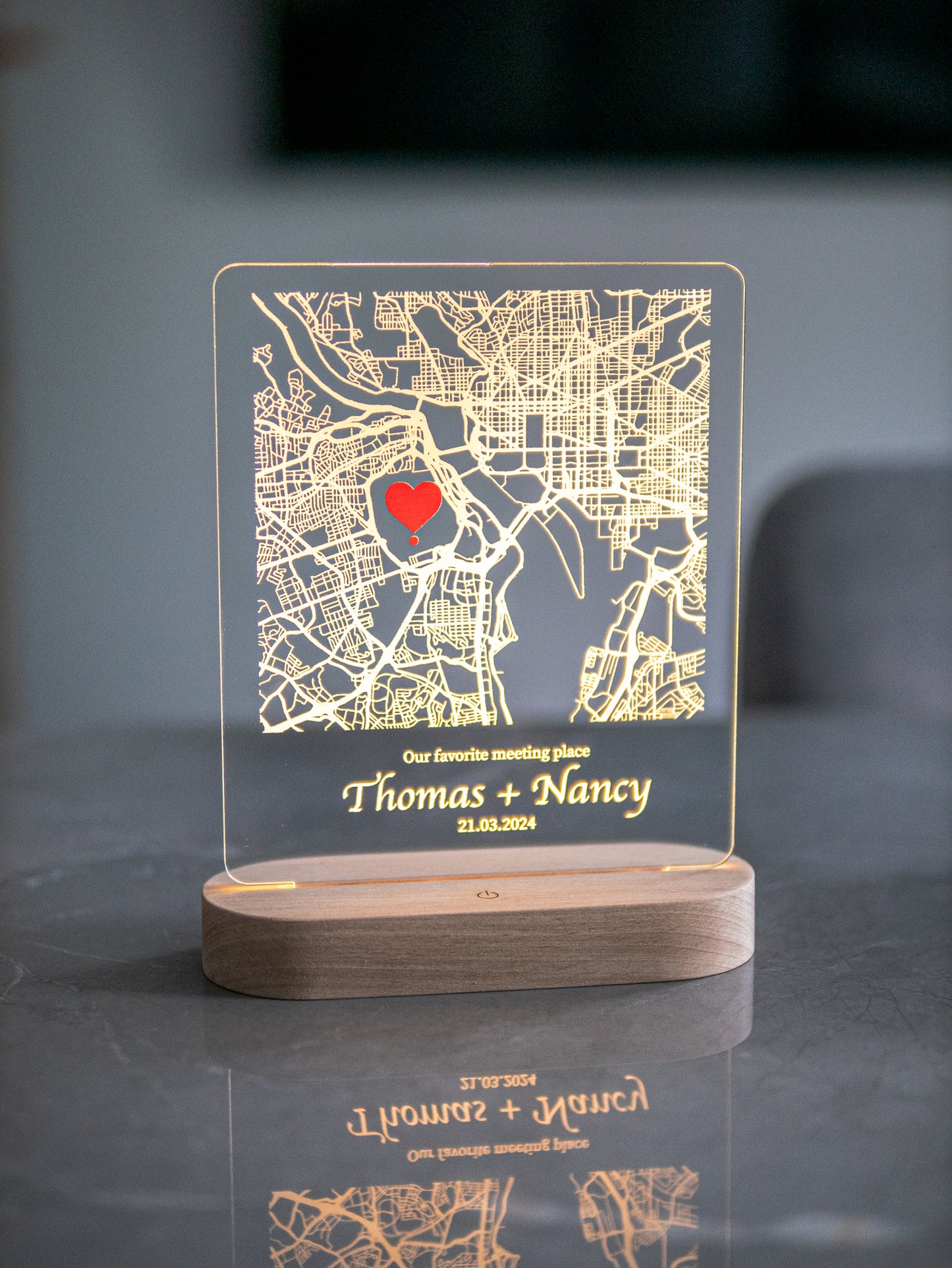 Custom Map Night Light