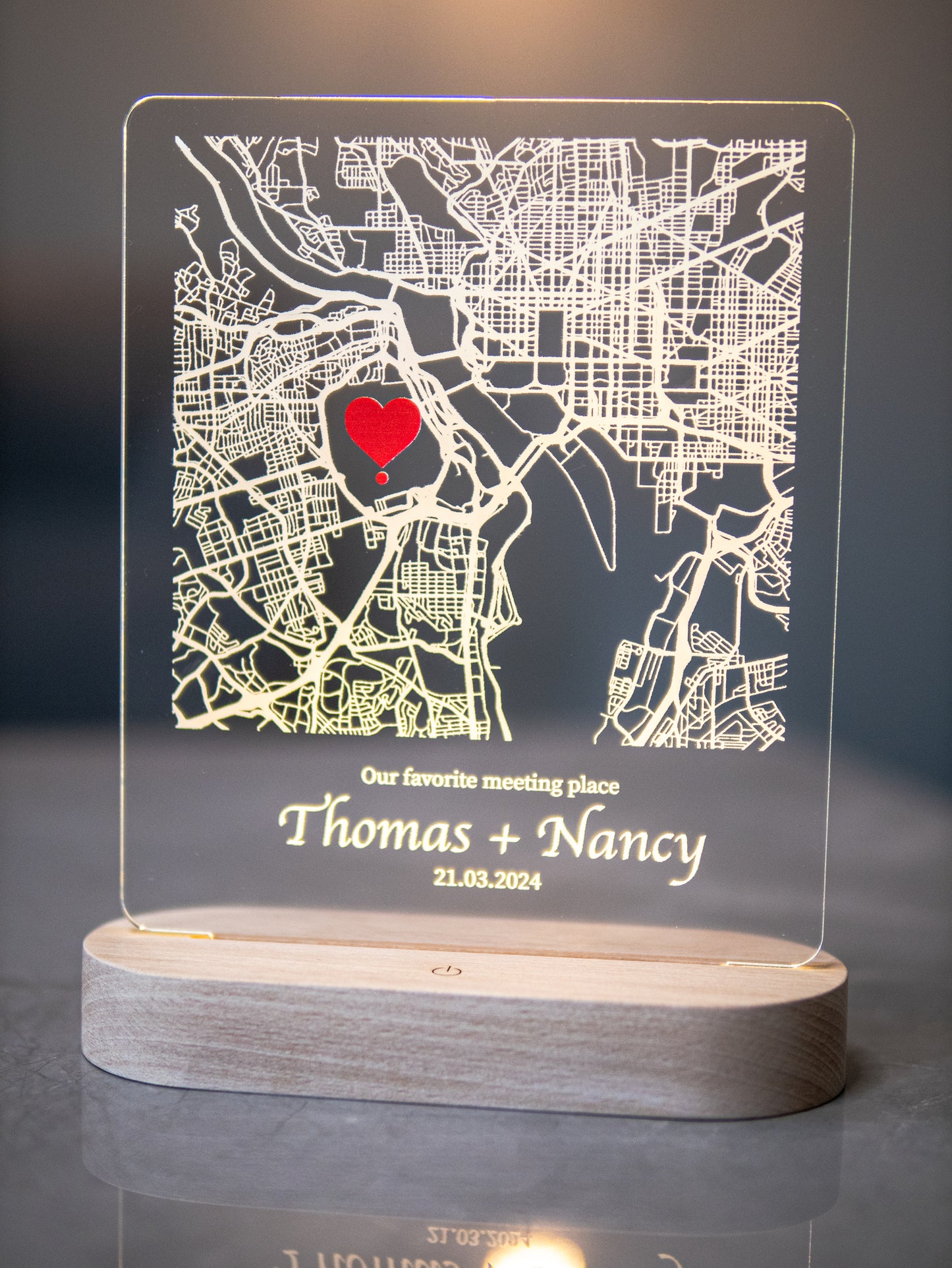 Custom Map Night Light