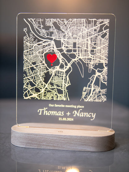 Custom Map Night Light