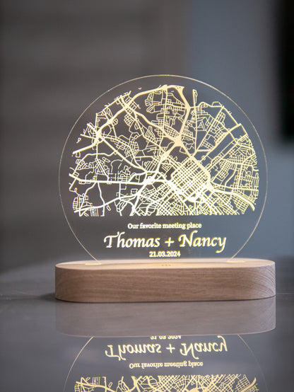 Custom Map Night Light