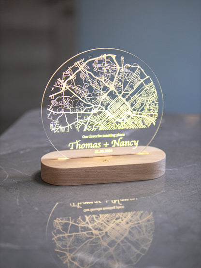 Custom Map Night Light