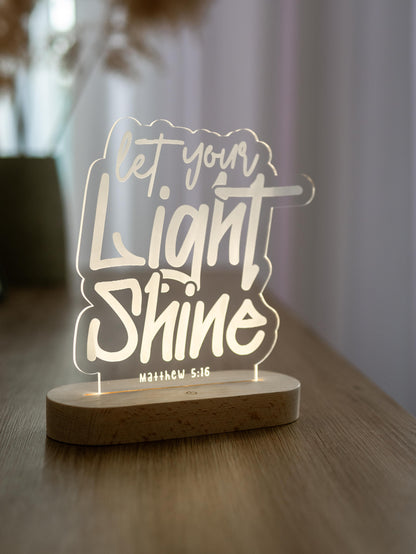 Let Your Light Shine Christian Night Light