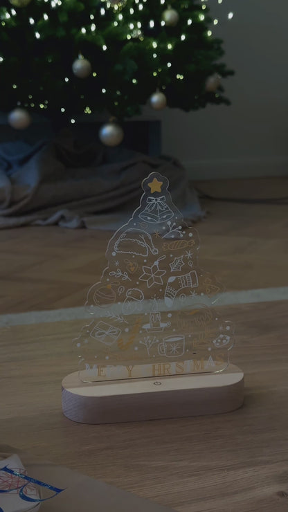 Night Lamp with Christmas Tree
